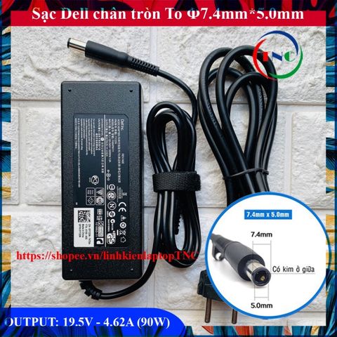 [Chân To] Sạc Laptop Dell 19.5V 4.62A (90w) Chân Kim To E6420 E6520 3442 3443 3543 (Adapter Dell 19.5V - 4.62A 90w)
