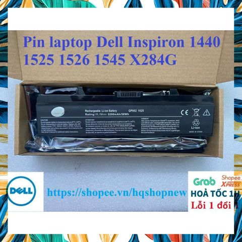 Pin Laptop Dell Inspiron 1440 1525 1526 1545 X284G - Pin 6 Cell Chất Lượng Cao, Phụ Kiện Hàng Chính Hãng 100%