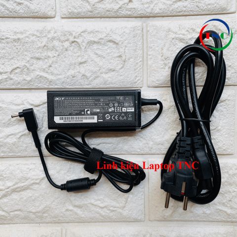 Sạc Laptop Acer Chân Nhỏ 19V 2.37A Hàng Chính Hãng Phù Hợp Với V3-331, V3-371, V3-372 - Phụ Kiện Laptop Đen 45W