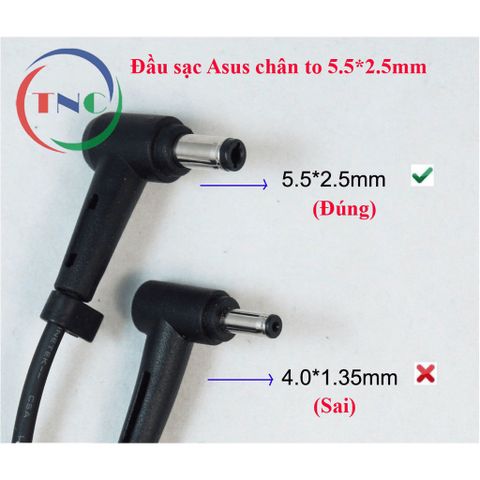 Sạc Laptop Asus Chân To 19V 3.42A - Sạc Chính Hãng cho X550, P550, K501, K45A, K55A, F450, F451, F551, F554 - Bảo Hành 12 Tháng
