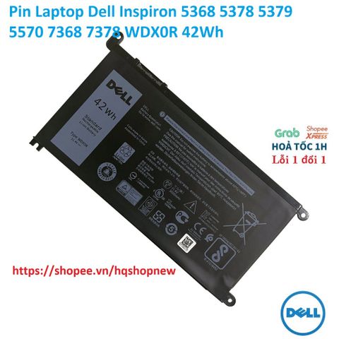 Pin Laptop Dell Inspiron 5368 5378 5379 5570 7368 7378 WDX0R 42Wh - Thay Thế Pin Chính Hãng, Chất Lượng Cao, Bảo Hành 6 Tháng