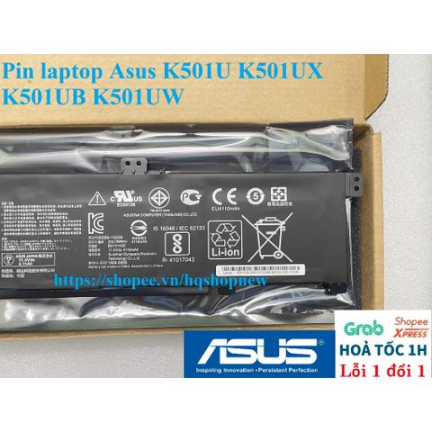 Pin Laptop Asus K501U K501UX K501UB K501UW - Pin Chính Hãng Đen 48w, Bảo Hành 100% - Phụ Kiện Thiết Bị Số Chính Hãng