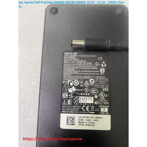 [Sạc zin] Sạc laptop Dell Precision M6600 M6700 M6800 19.5V - 12.3A - 240W Chân to PHỤ KIỆN LAPTOP