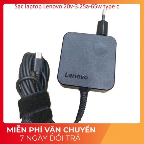 Sạc Laptop Lenovo 20V-3.25A 65W Type C Chính Hãng - An Toàn và Tiết Kiệm Điện năng - Phụ Kiện Laptop Đen