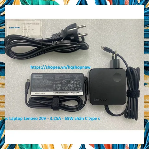 [Sạc zin] Sạc Laptop Lenovo 20V - 3.25A - 65W chân C type c PHỤ KIỆN LAPTOP