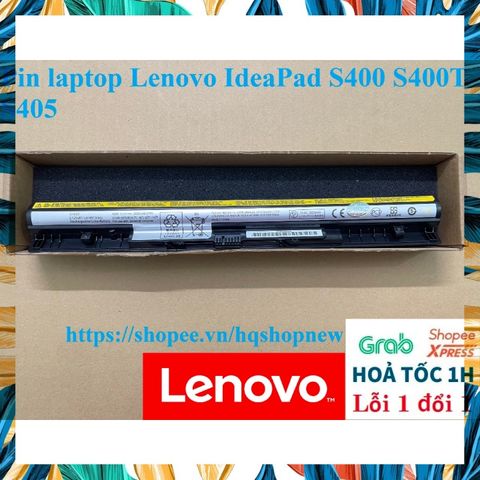 Pin Laptop Lenovo IdeaPad S400 S400T S405 - 4 Cell Đen, Hàng Mới 100%, Bảo Hành Nhanh Chóng