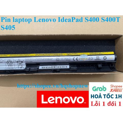 Pin Laptop Lenovo IdeaPad S400 S400T S405 - 4 Cell Đen, Hàng Mới 100%, Bảo Hành Nhanh Chóng