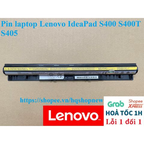 Pin Laptop Lenovo IdeaPad S400 S400T S405 - 4 Cell Đen, Hàng Mới 100%, Bảo Hành Nhanh Chóng