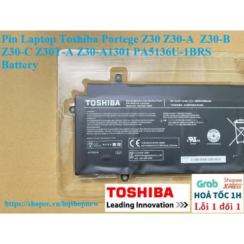 Pin Laptop Toshiba Portege Z30 Z30-A Z30-B Z30-C Z30T-A 14.8V PA5136U-1BRS - Phụ Kiện Laptop Chính Hãng, Bảo Hành 5 Tháng
