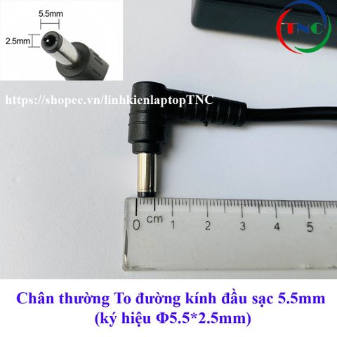Sạc Laptop Asus Chân To 65W 19V 3.42A - Adapter Chính Hãng, Phụ Kiện Laptop Đen Bảo Hành 12 Tháng
