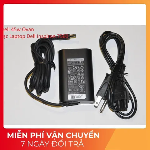 [Sạc zin] Sạc laptop Dell Inspiron 7560 P61F P61F001 19.5V - 2.31A - 3.34A - 45W - 65W Chân kim nhỏ 4.5 x 3.0 mm PHỤ KIỆ