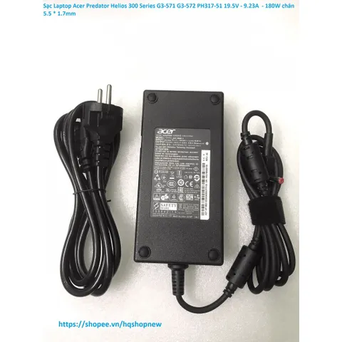 Sạc Laptop Acer Predator Helios 300 Series G3-571 G3-572 PH317-51 19.5V - 9.23A  - 180W chân 5.5 * 1.7mm PHỤ KIỆN LAPTOP