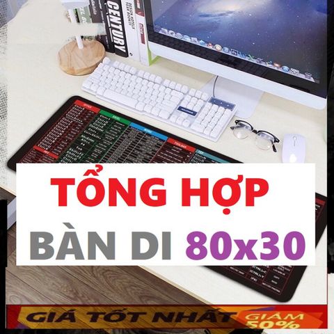 🔜 ( TỔNG HỢP 3 ) Miếng Lót Chuột, Pad Chuột Cỡ Lớn Chống Nước, Bàn Di Chuột Có Hình ( 80x30cm ) dày dặn 3mm chuyên game