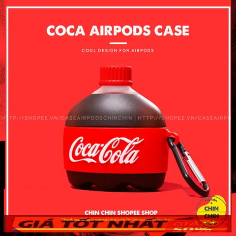 🔜 [ ᴄᴀꜱᴇ ᴀɪʀᴘᴏᴅ ] Case Airpod Vỏ Bọc Airpods ( Chai nước ngọt Coca Cola ) Cho Hộp Sạc Tai Nghe AirPods 1 2 PRO Bằng Sil