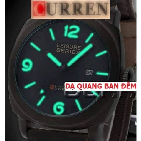 Đồng Hồ Quartz CURREN 8158 Dây Da Cổ Điển Thời Trang Nam - Chống Thấm, Dạ Quang, Phong Cách Thể Thao, Quà Tặng Ý Nghĩa