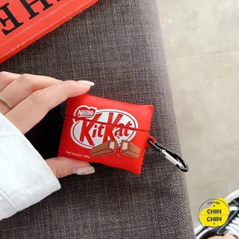 🔜 [ ᴄᴀꜱᴇ ᴀɪʀᴘᴏᴅ ] Case Airpod Vỏ Bọc Airpods ( Bánh Socola Kitkat ) Cho Hộp Sạc Tai Nghe AirPods 1 2 PRO Bằng Silicon D