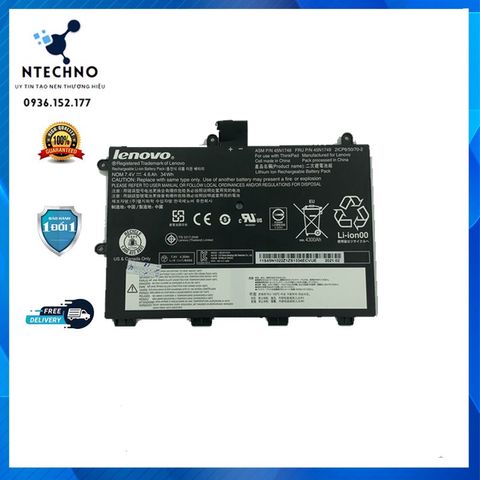 Pin Laptop Lenovo Yoga Thinkpad 11E - 4 Cell Li-ion ZIN 4600mAh - Bảo Hành 6-12 Tháng, Sản Phẩm Chính Hãng, Thời Gian Sử Dụng Tối Đa 3 Giờ