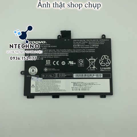 Pin Laptop Lenovo Yoga Thinkpad 11E - 4 Cell Li-ion ZIN 4600mAh - Bảo Hành 6-12 Tháng, Sản Phẩm Chính Hãng, Thời Gian Sử Dụng Tối Đa 3 Giờ