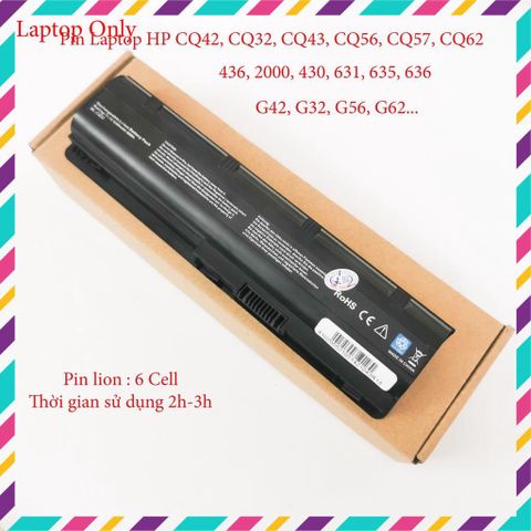 Pin Laptop HP 5200mAh 11.1V Li-ion cho CQ42, CQ32, CQ43, CQ56, CQ57, CQ62, G42, G32, G56, G62 - Bảo hành 12 tháng