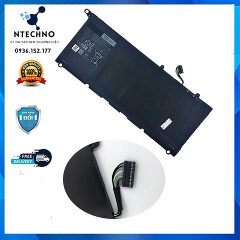 Pin Laptop Dell XPS 13 9343 9350 - Mã JD25G PW23Y 90V7W, Pin Zin 6 Cell Li-ion, Bảo hành 6-12 tháng, Dung lượng 6930mAh