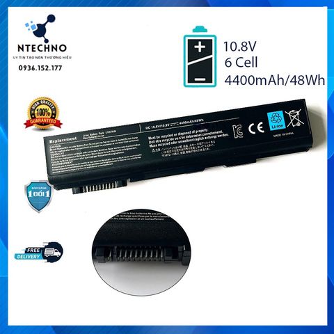 Pin Laptop Toshiba PA3786U PA3787U-1BRS PA3788U6 - 6 Cell Li-ion 4400mAh, Thời Gian Sử Dụng 2,5-3 Giờ, Bảo Hành 12 Tháng