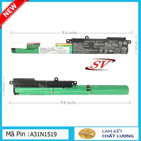 Pin Laptop Asus X540 X540LA X540LJ X540SA X540SC A31N1519 - Pin Lion 3 Cell 2400mAh-3000mAh, Bảo Hành 9 Tháng