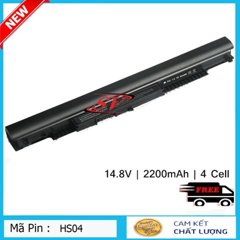 Pin Laptop HP HS04 HS03 HSTNN-LB6V HSTNN-LB6U - Pin 4 Cell, 2200mAh, Bảo Hành 9 Tháng, Thay Thế Cho 14ac 15ac 15ay