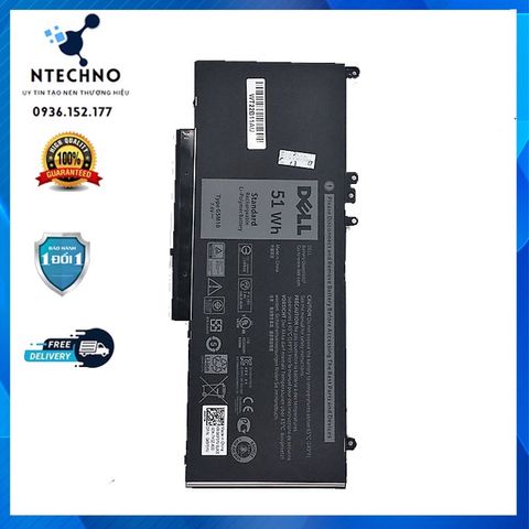 Pin Laptop Dell Latitude E5470 E5570 E5450 E5550 E5270 51wH [Pin Zin] - Chính Hãng, Bảo Hành 6-12 Tháng, Pin Li-ion Hàn Quốc 100% Mới