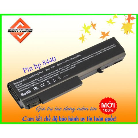 Pin Laptop HP 8440p/6930p Replacement - 6 Cell 5200mAh Li-ion Battery - Compatible with Elitebook 8440 Series