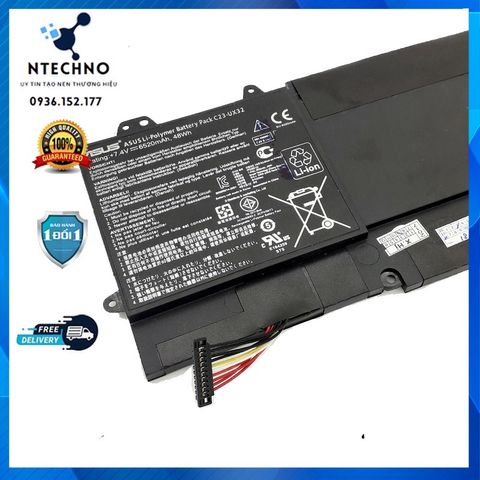Pin Laptop ASUS Vivobook U38N Zenbook UX32A UX32VD C23-UX32 - 6 Cell Li-ion, 6520mAh, Bảo hành 6-12 tháng, Hàng mới chính hãng