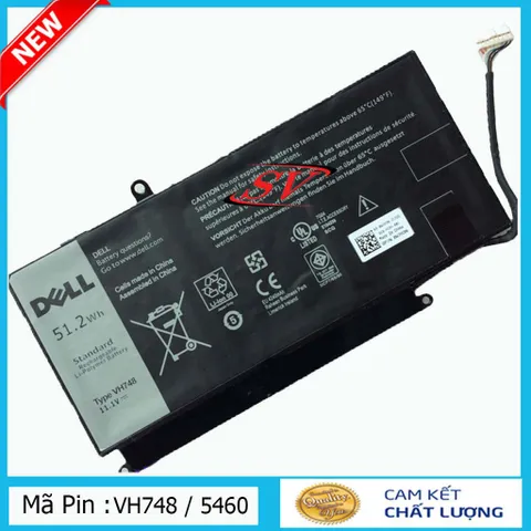 Pin Laptop Dell Vostro 5460 Zin, Thay Thế Pin cho 5470, 5480, 5560 - Chất lượng cao, Bảo hành 6 tháng, 51.2Wh, 11.1V