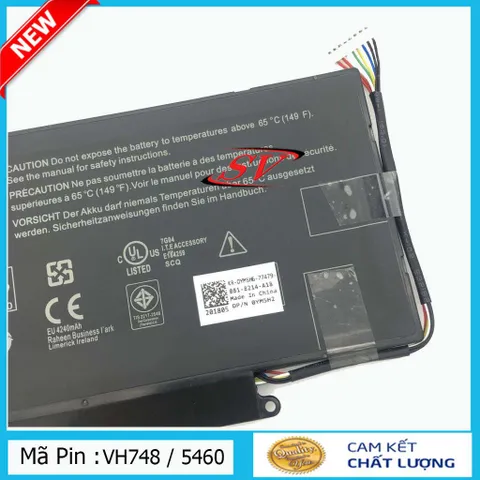 Pin Laptop Dell Vostro 5460 Zin, Thay Thế Pin cho 5470, 5480, 5560 - Chất lượng cao, Bảo hành 6 tháng, 51.2Wh, 11.1V