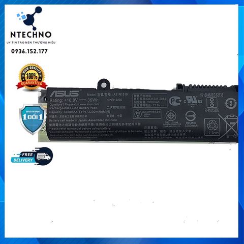 Pin Laptop Asus A540 X540 X540LA X540LJ A31N1519 - 3 Cell Li-ion Bảo hành 6-12 tháng, Chính hãng 100%