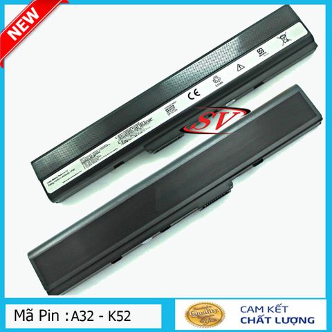 Pin Laptop Asus K52 K42 K62 A40 A42 A52 A62 - 6 Cell Lion 4400-5200mAh, Hàng Mới, Thay Thế Chính Hãng, Bảo Hành 9 Tháng