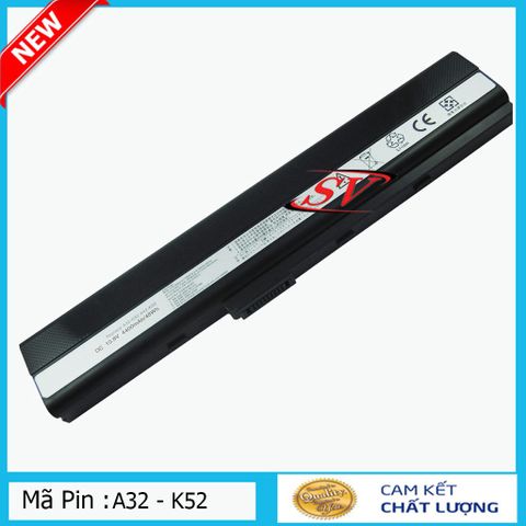 Pin Laptop Asus K52 K42 K62 A40 A42 A52 A62 - 6 Cell Lion 4400-5200mAh, Hàng Mới, Thay Thế Chính Hãng, Bảo Hành 9 Tháng