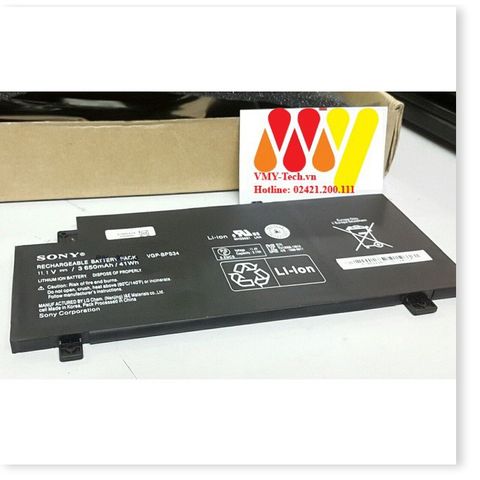 Pin Laptop Sony Vaio BPS34 5200mAh 55Wh - Pin Mới Chính Hãng, Tương Thích Với Các Mẫu SVF14/15 - Bảo Hành 6 Tháng