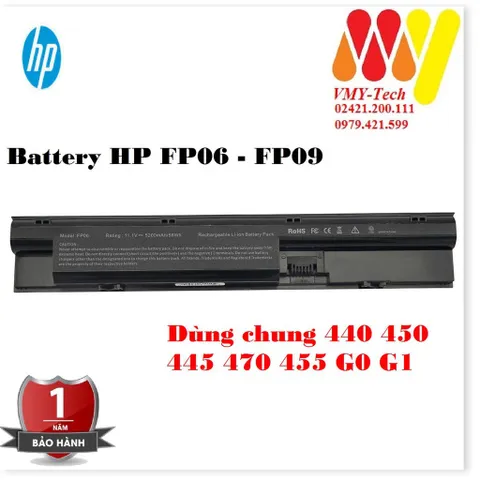 🔜 Pin laptop HP Probook 440 450 445 470 455 G0 G1 FP06 FP09 6cell