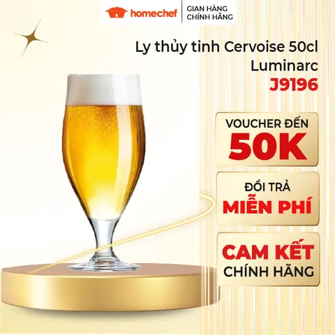 Ly Thủy Tinh Cervoise 500ml - Đồ Uống Cao Cấp, Bền Bỉ, An Toàn Cho Sức Khỏe, Phù Hợp Uống Cocktail, Nước Trái Cây, Trang Trí Nhà Bếp