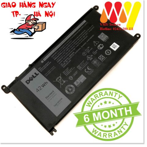 Pin Laptop Dell Y3F7Y 3CRH3 T2JX4 WDX0R - 4 Cell Li-ion 11.4V 42Wh - Bảo Hành 6 Tháng, Chất Lượng Đảm Bảo