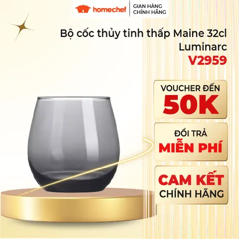 Bộ Cốc Thủy Tinh Cao Luminarc Maine 6 Chiếc 370ml - Sang Trọng, An Toàn, Chống Xước, Phù Hợp Với Mọi Không Gian Bếp