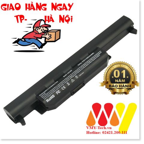 Pin Laptop Asus K55A K55D K55DE K55DR 6 Cell Li-ion Đen 5200mAh - Chất Lượng Cao - Bảo Hành 12 Tháng