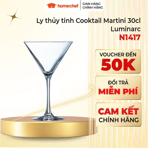 Ly Thủy Tinh Cocktail Martini 30cl - Chất Lượng Cao Cấp, Hàng Chính Hãng Pháp - Sản Phẩm Trang Trí Độc Đáo cho Gia Đình