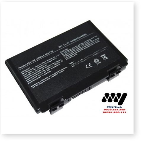 Pin Laptop Asus 6 Cell Lithium Ion 11.1V ~5200mAh - Thời gian sử dụng 2h - Bảo hành 9 tháng - Phụ kiện laptop chính hãng
