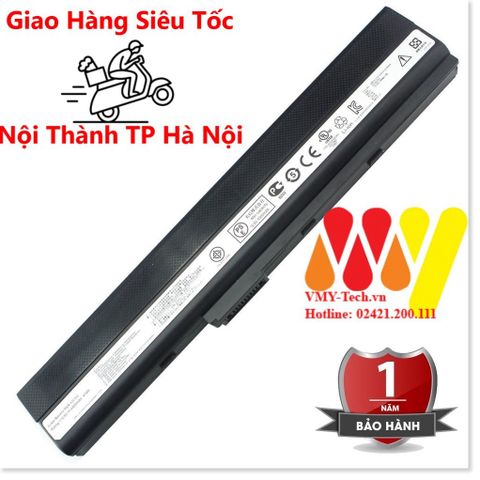 Pin Laptop Asus A42 Series - Pin Mới 100% 10.8V 5200mAh 6 Cell Đen - Bảo Hành 12 Tháng 1 Đổi 1