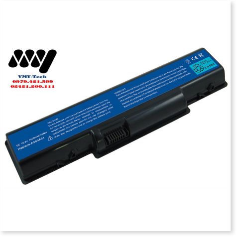 Pin Laptop Acer eMachines D520/D525/D725/E525/E527/E625/E627/G620/G625/G627/G725 - Pin Li-ion 6 Cell 5200mAh màu Đen, bảo hành 9 tháng