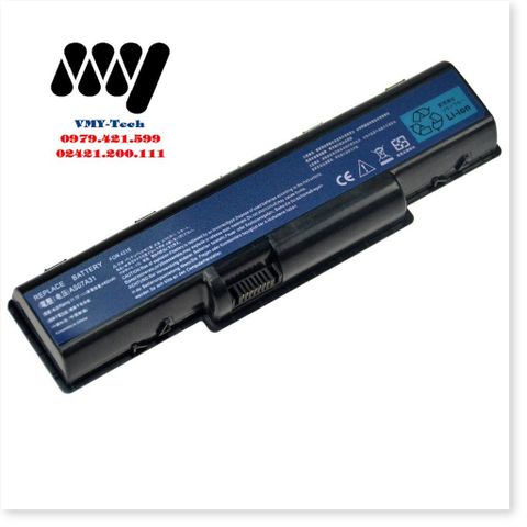 Pin Laptop Acer eMachines D520/D525/D725/E525/E527/E625/E627/G620/G625/G627/G725 - Pin Li-ion 6 Cell 5200mAh màu Đen, bảo hành 9 tháng