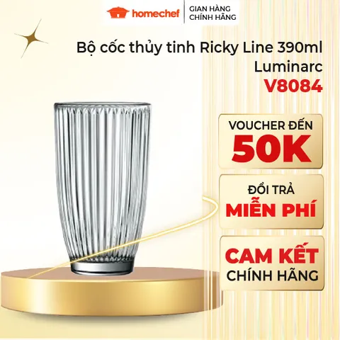 Bộ cốc (ly) cao Luminarc Ricky 6 chiếc V8084- 39cl