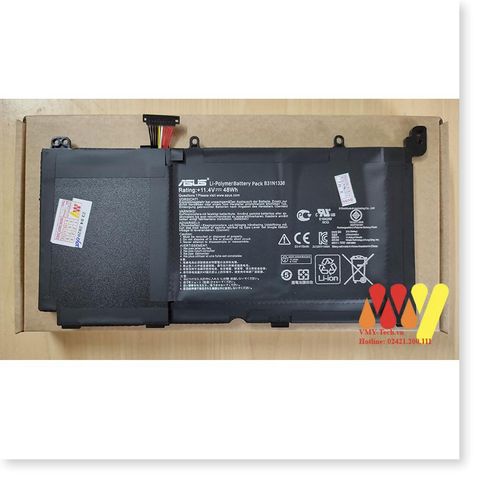 Pin Laptop ASUS VivoBook R553L R553LN - Chính Hãng 48Wh - Bảo Hành 6 Tháng, Dùng Thay Thế Hiệu Quả Cho Laptop ASUS
