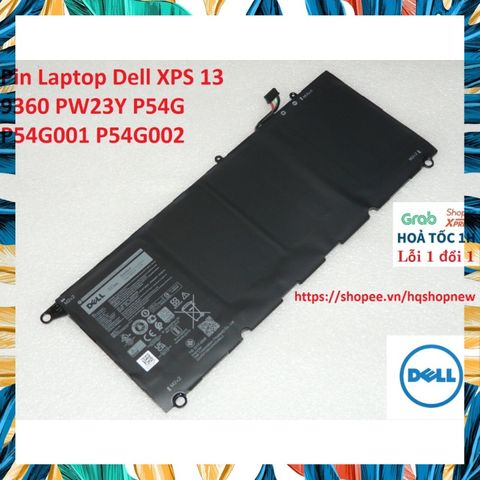 Pin Laptop Dell XPS 13 9360 PW23Y 60W - Phụ Kiện Chính Hãng, Pin Zin P54G001 P54G002, Thời Gian Sử Dụng Lâu, Khả Năng Tiết Kiệm Pin Tối Đa