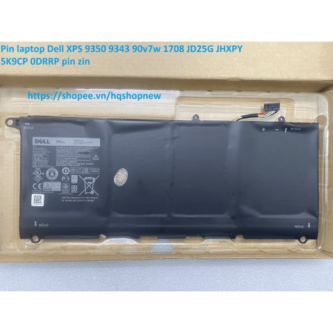 Pin Laptop Chính Hãng Dell XPS 9350/9343 - Pin Mới 100%, Bảo Hành Chất Lượng Cao, Phụ Kiện Thiết Bị Số